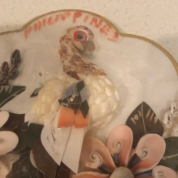 VTG 60s Pair Capiz Shell Art Wall Plaques Original Packaging Made in Philippines - Picture 5 of 15